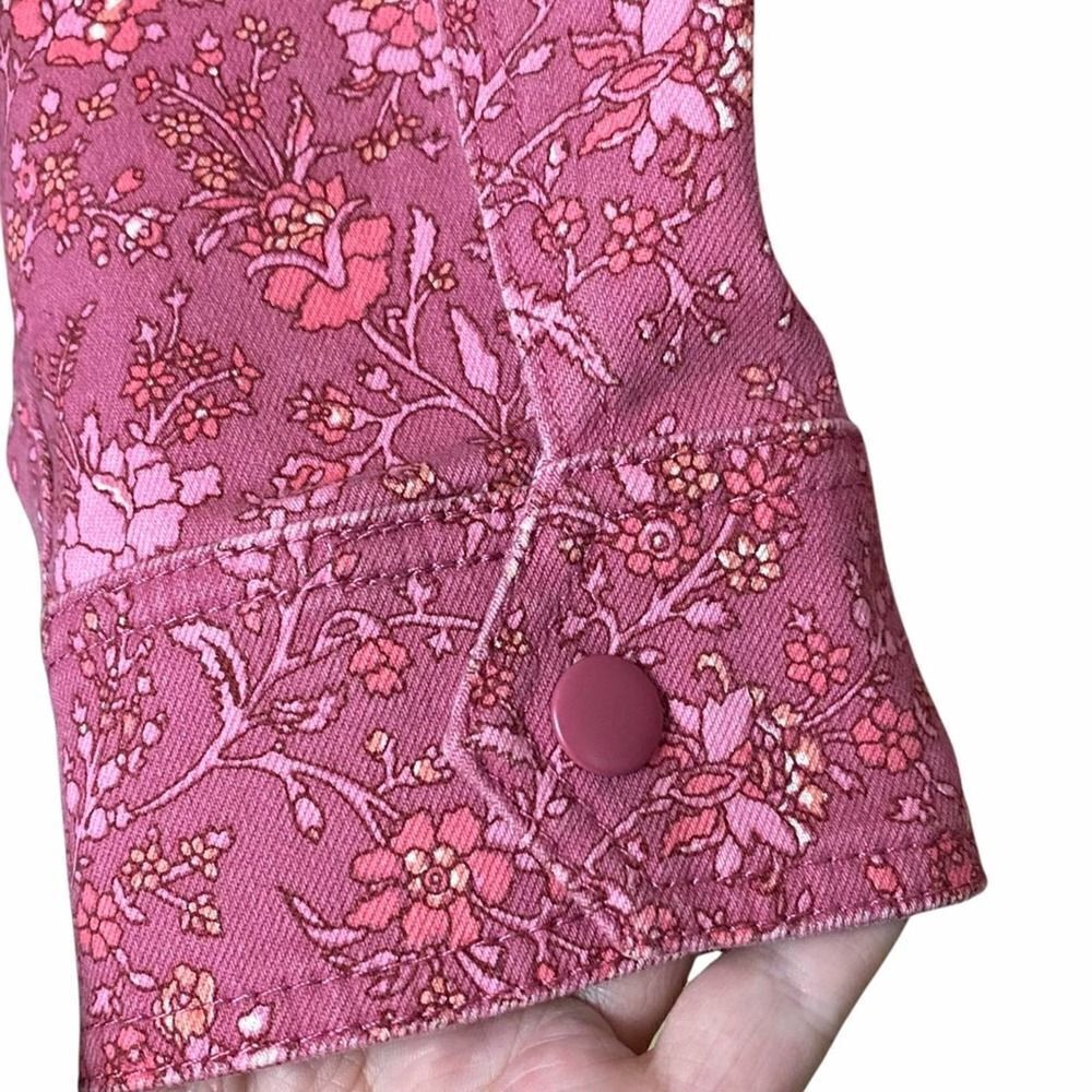 ISAAC MIZRAHI LIVE Pink Floral Denim Jacket NWOT - Picture 5 of 7